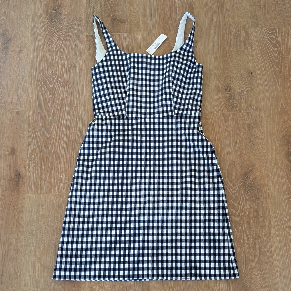 J. Crew Simple Mini Dress in Stretch Gingham